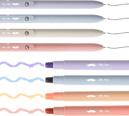 Mr. Pen 8-Pack Pastel Gel Highlighters and Pens