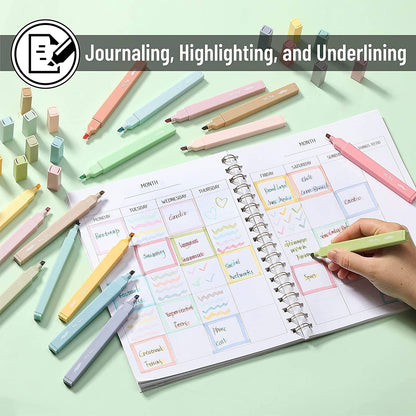 Mr. Pen Aesthetic Highlighters - 20 Chisel Tip Set