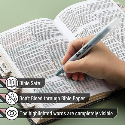 Gel Highlighters, 8 Pack, No-Bleed, Twist-Up Design, Sharpenable Tips, Smooth Glide, Perfect for Bible Pages