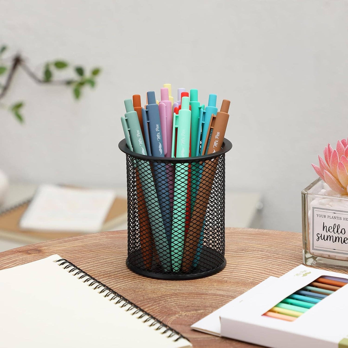 Cute 12-Pack Retractable Gel Pens with Colored Ink