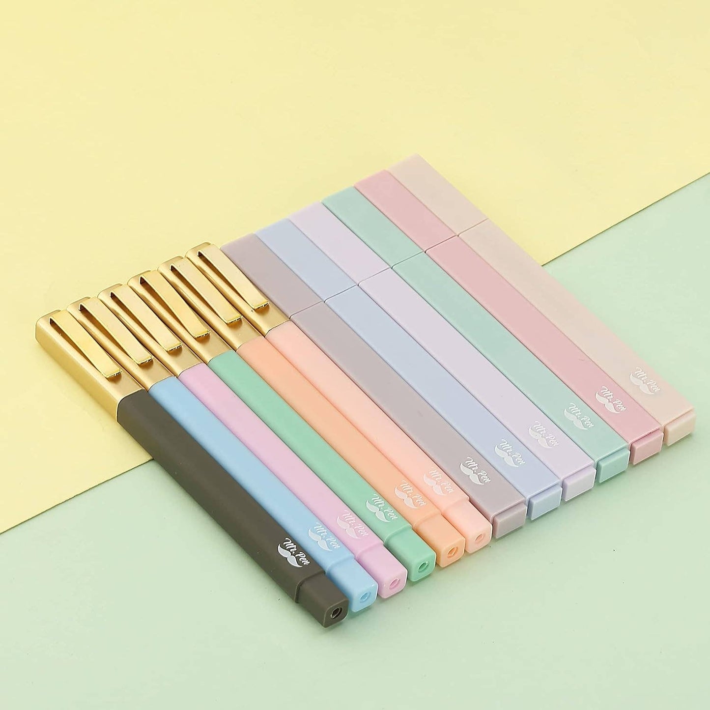 Mr. Pen 12-Pack Aesthetic No Bleed Highlighters & Pens