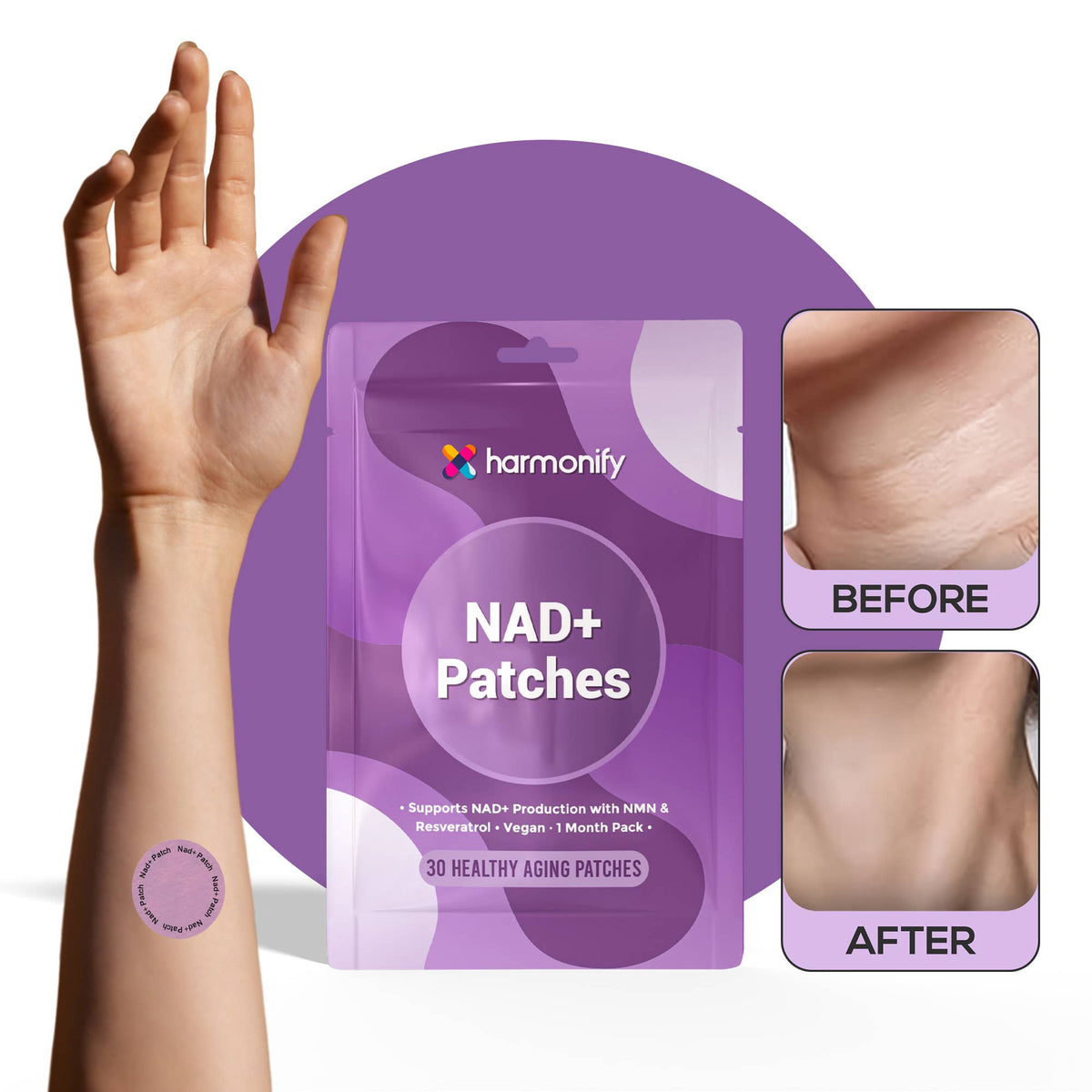 HARMONIFY NAD+ Patches - Cellular Health & Vitality