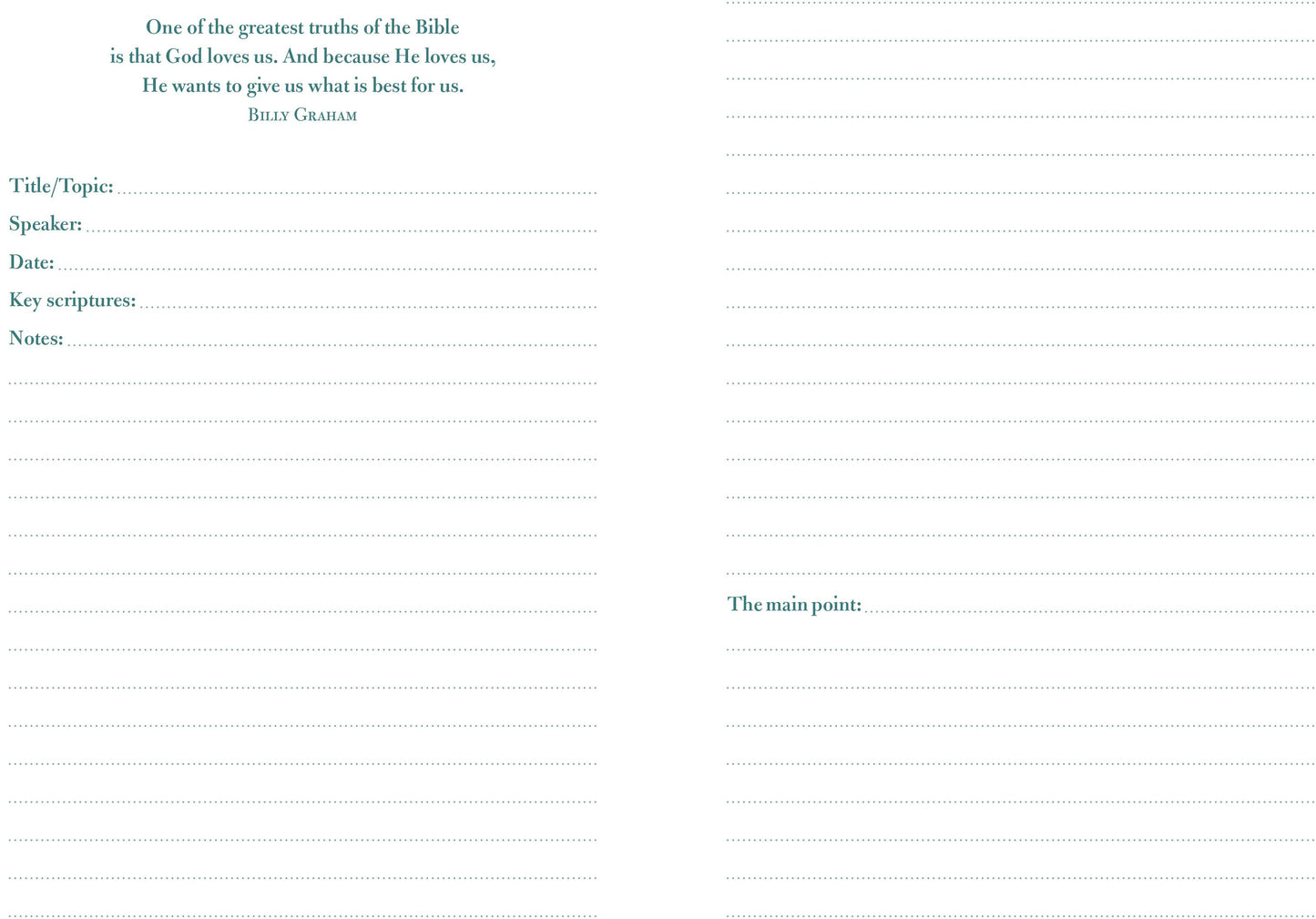 Sermon Notes Journal [Olive Tree]