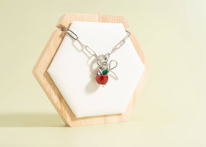 Stainless Steel Paperclip Carabiner Charm Holder Necklace